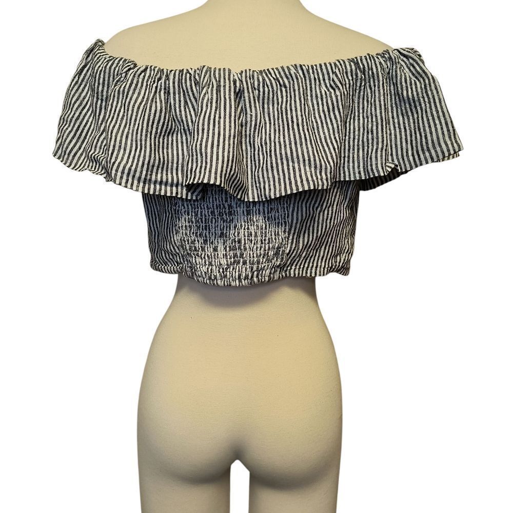 A New Day Plus Size Striped Off-Shoulder Ruffle Top - Picture 3 of 3